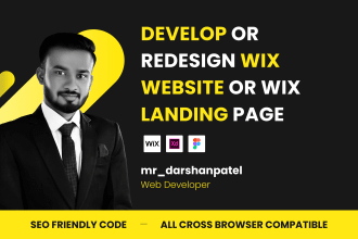 design, develop or redesign your business wix website or landing page