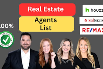provide real estate agents, realtors emails, and contacts