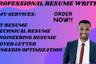 create a resume and cover letter for IT, engineering, or software roles