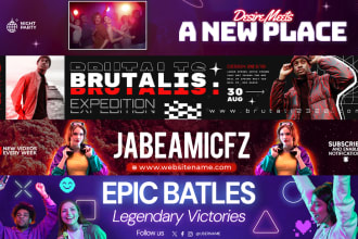 design an outstanding thumbnail youtube banner