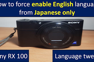 remotely fix language sony rx100 camera