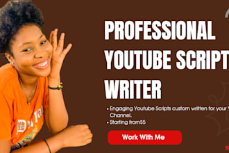 help you write professional and engaging youtube scripts