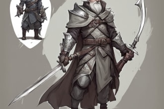 make a dnd art and d and d character for you