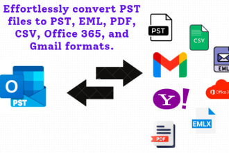 converts pst file to pst, pdf csv office 365, imap etc