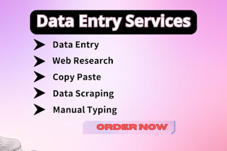 do data entry, input and web research fast and accurately