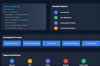 develop smart contracts, defi protocols, nft and web3 solutions