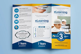design professional brochures, bifold and trifold, or leaflet