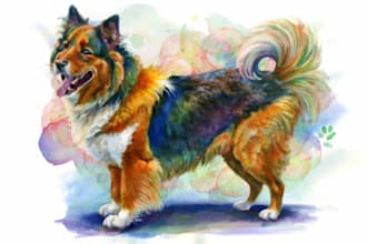 paint stunning watercolor pet portrait
