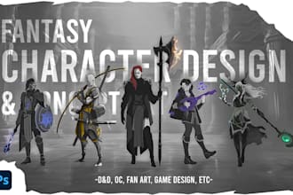 do dnd character commissions, illustration, concept art