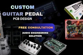 design from schematic to pcb for guitar pedal and audio project