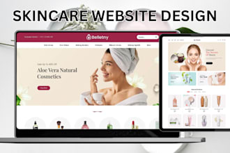 design lucrative skincare website cosmetic website  skincare shopify store