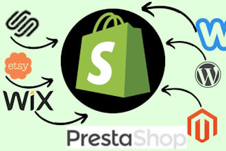 do shopify migration, ecwid, wix, magento, weebly to shopify website redesign