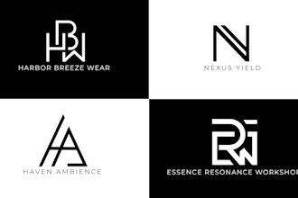 design clever initial letters, monogram logo