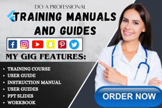 create training course instruction manual workbook user guides ppt slides