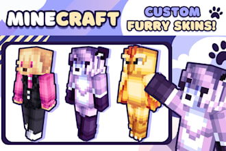 create a custom furry minecraft skin for you