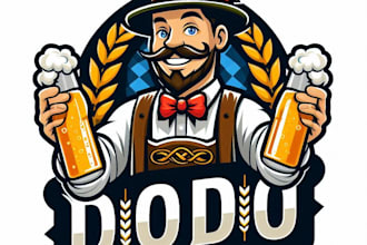 do mascot oktoberfest beer logo design