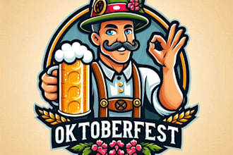 do mascot oktoberfest beer logo design