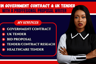 win government contract bid proposal, UK tender, rfp capability statement design