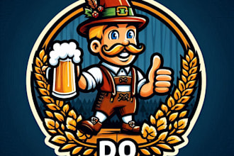 do mascot oktoberfest beer logo design