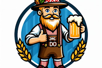 do mascot oktoberfest beer logo design