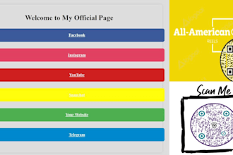 create a advanced qr code design and landing page