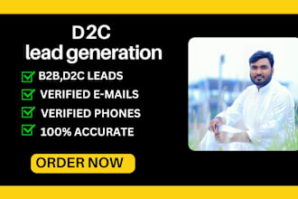 provide b2b and d2c lead generation contact list building for any industry