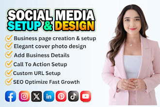 setup and optimize your all social media accounts