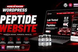 design or redesign wordpress elementor peptide website