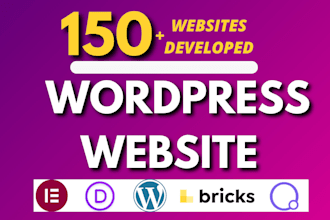 create website, design wordpress elementor or redesign wordpress website