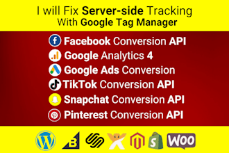 fix or setup server side conversion API tracking through google tag manager