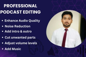 edit mix and master podcast audio in 24h or less