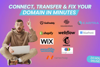 be your domain dns expert and connect domain to website, shopify, webflow, wix