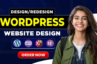 build wordpress website development, business website or wordpress blog website