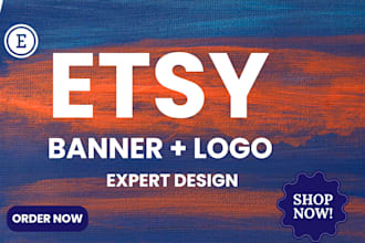 design stunning etsy shop banner, etsy web brand logo, favicon, brochure