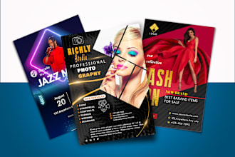 design a flyer, poster and brochure for your business