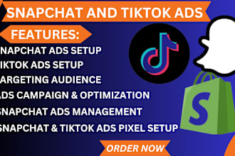 create effective and creative snapchat ads and tiktok ads to generate conversion