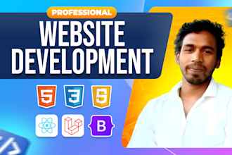 do website development as full stack web developer, front end, backend developer