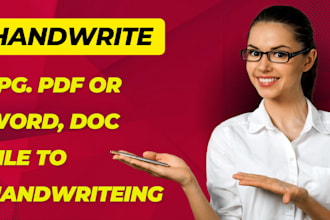 gracefully handwrite any documents, all kind of study notes and letters