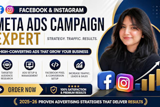 be your facebook instagram ads campaign manager and meta ads expert