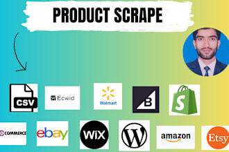 add scrape products edit CSV or import CSV XML files on shopify woocommerce ebay