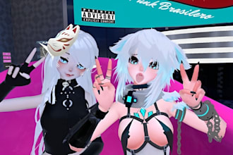 model 3d furry nsfw anime nsfw fursona art anime avatar for vrchat and vtuber