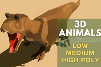 make a low poly animal for you