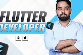 do mobile app development of android and ios with flutter
