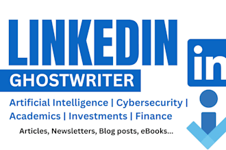 ghostwrite linkedin articles, SEO content that drives traffic and land sales