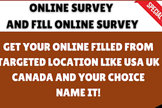 get organic people to fill online survey, typeform or jotform and google forms