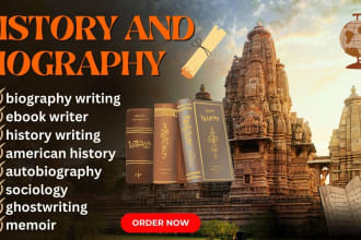 write biography, history, american history, sociology, gaza, ebook ghostwriter
