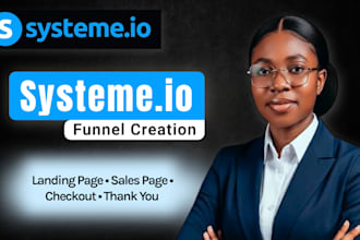 build systeme io sales funnel, systeme io landing page, email automation expert