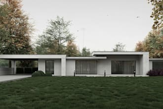 create a realistic architectural representation