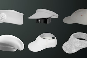model realistic 3d hat, 3d headwear, 3d cap, 3d garment, 3d fashion