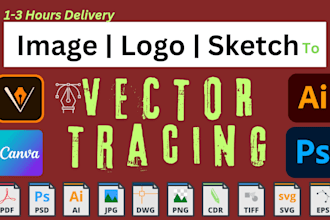 perfectly trace image and logo in vector tracing, vectorized